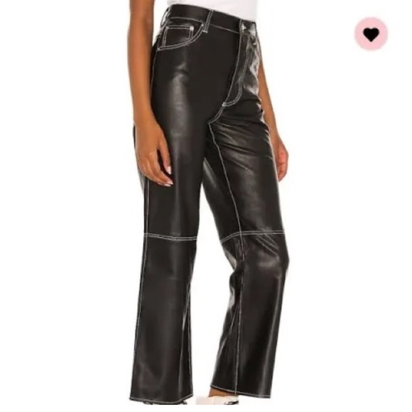 Free People The It Factor Vegan Leather Pant in Mystic Size 6 - Picture 2 of 6